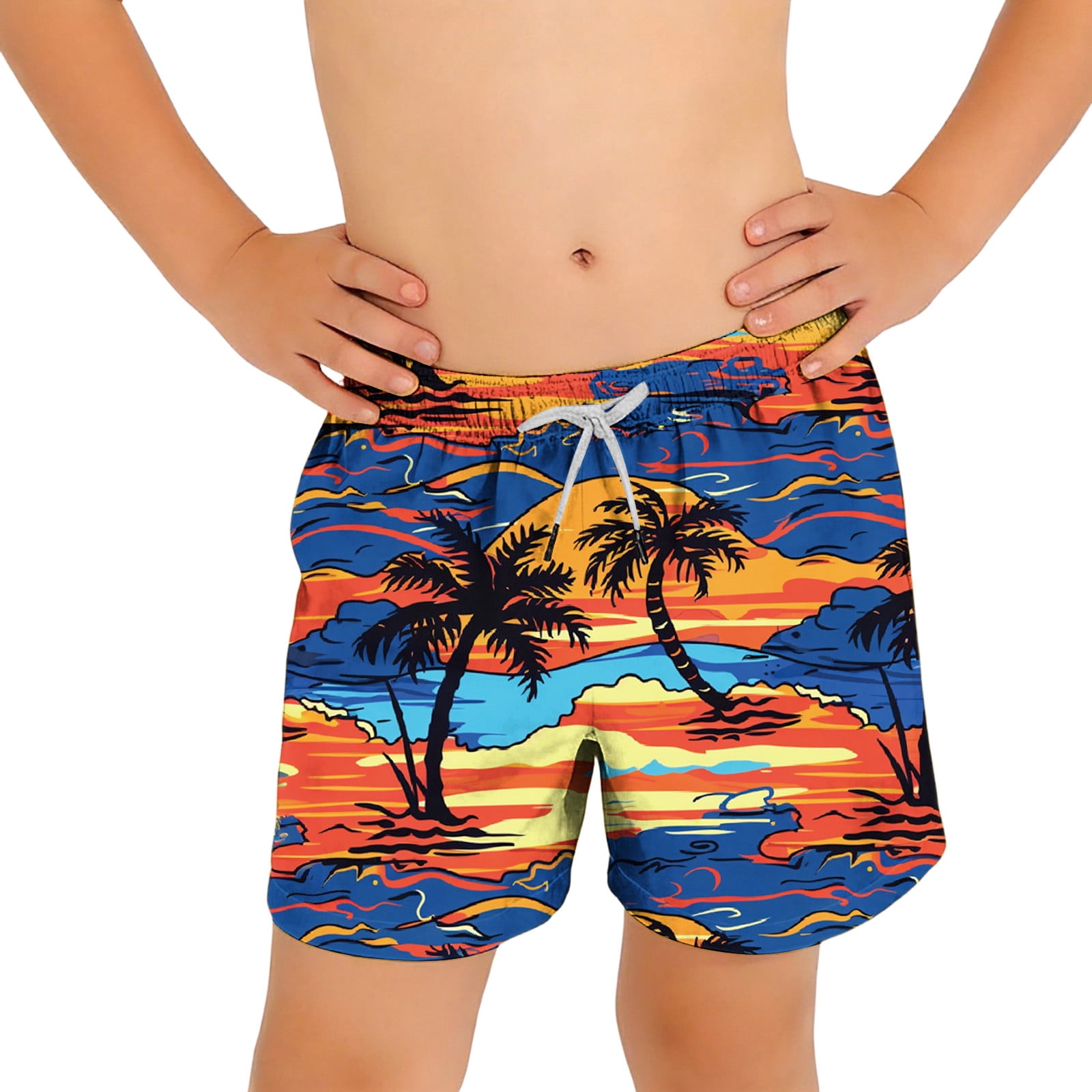 パンツ Wasted youth Swim Shorts L Odeerbi 6-15 Years Kids Teen Boys Hawaiian Print Swim Trunks Quick