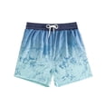 thumbnail image 1 of Odeerbi 6-15 Years Kids Teen Boys Hawaiian Swim Trunks Quick Dry Beach Shorts with Pockets Elastic Waist Board Shorts, 1 of 8
