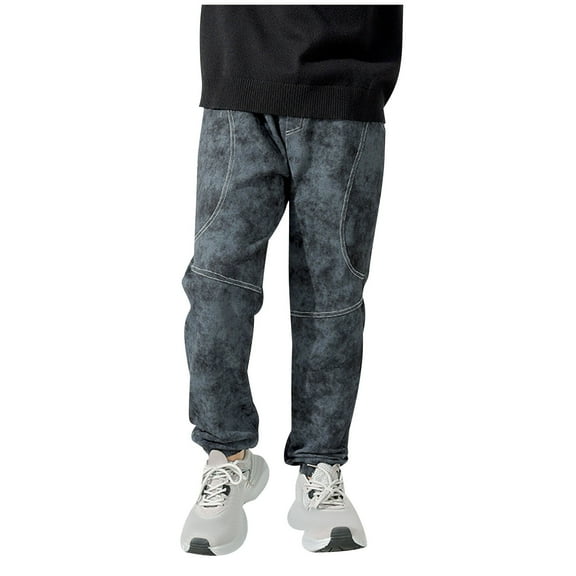 Odeerbi 6-15 Years Teen Boys Cotton Sweatpants Workout Athletic Sports Jogger Pants Solid Color Casual Joggers with Pocket