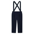 thumbnail image 1 of Odeerbi 6M-10Y Toddler Boys Formal Suit Pants Uniforms Detachable Overall Pants Cute Solid Color Casual School Uniform Straps Trousers, 1 of 4