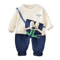 thumbnail image 1 of Odeerbi 6M-3Y Infant Boys Outfits Cute Print Crewneck Sweatshirts Sweatpants Two-piece Set Casual Long Sleeve Sweatsuits Infant Boys Clothes, 1 of 6