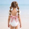 thumbnail image 1 of Odeerbi 6M-3Y Infant Toddler Girls Backless Bowknot One-Piece Swimsuit Quick Dry Beach Swimwear Summer Ruffle Bathing Suit, 1 of 9
