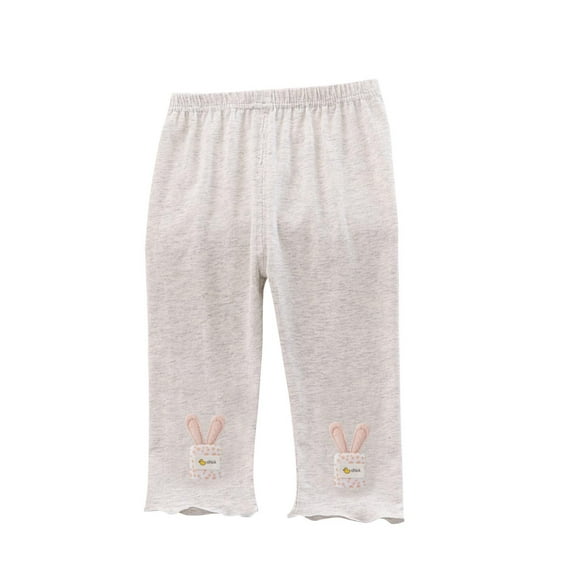 Odeerbi 6M-4Y Infant Boys Girls Cotton Leggings Stretchy Tights Compression Cropped Pants Summer Casual Pantyhose