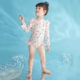 thumbnail image 1 of Odeerbi 6M-4Y Infant Toddler Girls Long Sleeve One-Piece Rash Guard Swimsuit Floral UPF 50+ Sun Protection Quick Dry Swimwear, 1 of 9