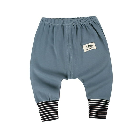 Odeerbi 6M-4Y Toddler Boys Girls Cotton Bloomers Diaper Cover Pants Cute Drop Crotch Pants Striped Casual Ankle Pants
