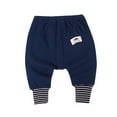 thumbnail image 1 of Odeerbi 6M-4Y Toddler Boys Girls Cotton Bloomers Diaper Cover Pants Cute Drop Crotch Pants Striped Casual Ankle Pants, 1 of 4
