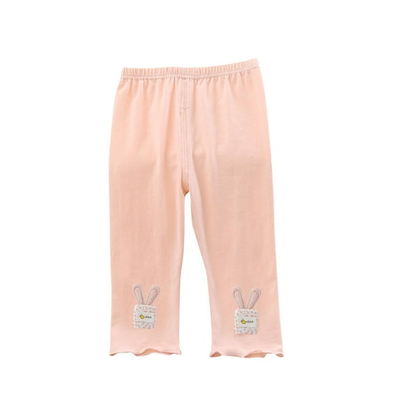 Odeerbi 6M-4Y Toddler Boys Girls Cotton Leggings Stretchy Tights Compression Cropped Pants Summer Casual Pantyhose