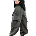 thumbnail image 1 of Odeerbi 8-14 Years Kids Boys Cargo Pants Athletic Sports Jogger Pants Loose Workwear Casual Pants with Pockets, 1 of 4