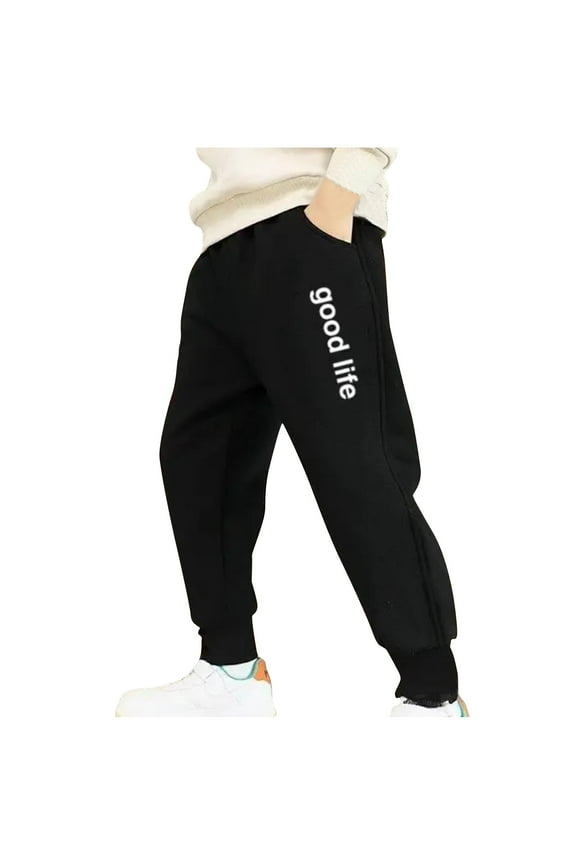 8-15 Years Toddler Boys Cotton Sweatpants Workout Athletic Sports Jogger Pants Solid Color Outside Cute Joggers