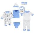thumbnail image 1 of DOZINSIX 8-Piece Baby Layette Gift Set 0-3 Months Newborn Cotton Outfits Set Shower Gift for Boys Girls, 1 of 5