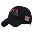 thumbnail image 1 of Odeerbi American Flag Hat for Men Women Duckbill Cap Independence Day Washed Baseball Cap Outdoor Soft Top Cap Black, 1 of 9