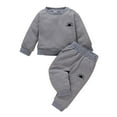 thumbnail image 1 of Odeerbi Autumn Winter Baby Boys Girls Embroidered Pattern 2024 Long Sleeved Top And Trousers Set, 1 of 9
