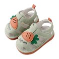 thumbnail image 1 of Odeerbi Babies First Walkers Summer Baby Girls Boys Cute With Voice Carrot Print Soft Bottom Toddler Sandals, 1 of 4