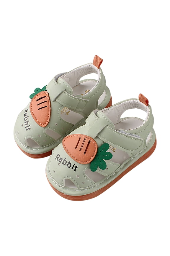 Babies First Walkers Summer Baby Girls Boys Cute With Voice Carrot Print Soft Bottom Toddler Sandals