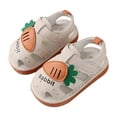 thumbnail image 1 of Odeerbi Babies First Walkers Summer Baby Girls Boys Cute With Voice Carrot Print Soft Bottom Toddler Sandals, 1 of 6
