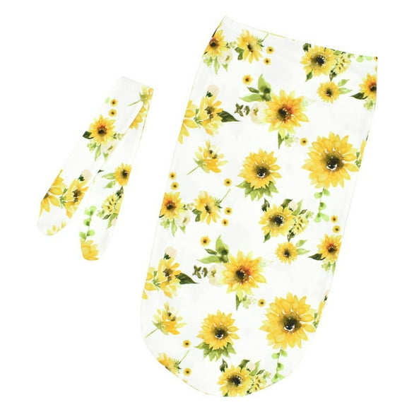 Odeerbi Baby Blankets Sleepers Wrap Cocoons Sleeping Bag with Matching Knotted Bow Headband Swaddle