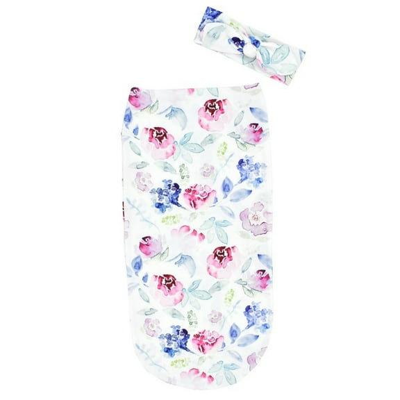 Odeerbi Baby Blankets Sleepers Wrap Cocoons Sleeping Bag with Matching Knotted Bow Headband Swaddle