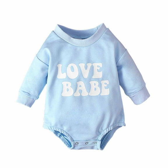 Odeerbi Baby Bodysuit Layette Onesie for Toddler Fall Spring Girls Boys Cute Romper 2025 Long Sleeve Button Sweat Shirt Jumpsuits Blue
