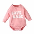 thumbnail image 1 of Odeerbi Baby Bodysuit Layette Onesie for Toddler Fall Spring Girls Boys Cute Romper Long Sleeve Button Sweat Shirt Jumpsuits Pink, 1 of 8