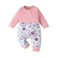 thumbnail image 1 of Odeerbi Baby Bodysuit Layette Onesie for Toddler Newborn Infant Boy Girl Floral Print Assorted Color Clothes Romper Jumpsuit Pink, 1 of 9