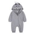 thumbnail image 1 of Odeerbi Baby Bodysuit Toddler Boys Girls Clothes Newborn Spring Autumn Clothes Comfortable Solid Color Round-neck Rompers Gray, 1 of 9