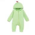thumbnail image 1 of Odeerbi Baby Bodysuit Toddler Boys Girls Clothes Solid Color Long-sleeved Hooded Plush Collar Jumpsuit Outing Romper Blue, 1 of 4
