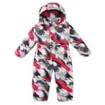 thumbnail image 1 of Odeerbi Baby Boy Girl Clothes Toddler Jumpsuit Outfit Thicken Print Waterproof Keep Warm Detachable Hood 2025 Casual One-piece Ski Mountaineering Suit White, 1 of 9