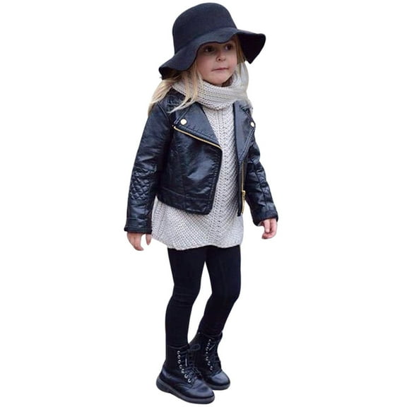 Odeerbi Baby Boys Coats Outerwear Jackets Autumn Winter Girl Boy Kids Outwear Leather Coat Short Jacket Clothes