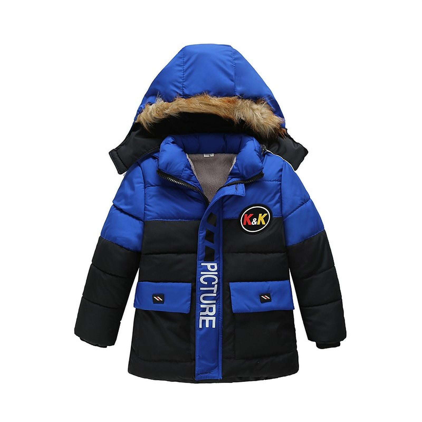 Odeerbi Baby Boys Coats Winter Outerwear Jackets Kids Solid Hooded Down ...