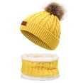 thumbnail image 1 of Odeerbi Baby Boys Girls Beanie Infant Toddler Beanie Hats Kids Winter Hat Warm Knit Thick Ski Cap With PomPomScarf Set, 1 of 2