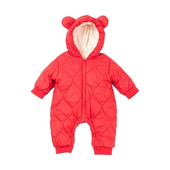 Odeerbi Baby Boys Girls Clothes Animal Jumpsuit Winter Baby Romper Soft Winter Warm Cotton Pajamas Unisex Solid Warm Thick 2025 Long Sleeve Hooded Romper Role Play Gift Red 2-3 Months