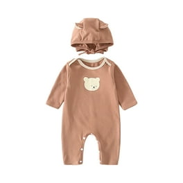Bnwani 1PC Baby Rompers Unisex Baby Girls Boys Hooded Long-sleeved