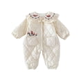 thumbnail image 1 of Odeerbi Baby Boys Girls Clothes Baby Jumpsuit Romper Young Children Winter Clothes Soft Warm Pajamas Children's Holiday Role Play Birthday Gift White 0-3 Months, 1 of 9