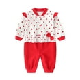 thumbnail image 1 of Odeerbi Baby Boys Girls Clothes Gentleman Jumpsuit Baby Romper College Style Fall Gentleman Style Romper British Indoor Outdoor Jumpsuit Red 0-3 Months, 1 of 7