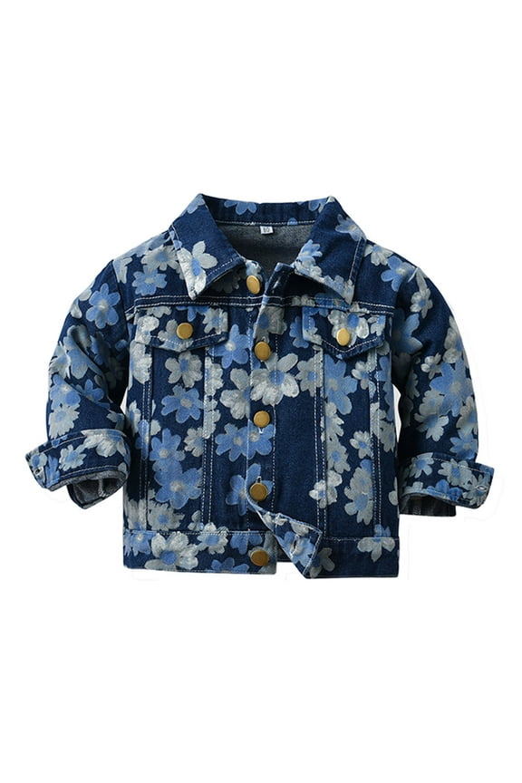 Baby Boys Girls Coats Outerwear Jackets 2025 Fashion Kids Coat Thick Coat Denim Print Jacket Clothes Children's Jacket