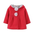 thumbnail image 1 of Odeerbi Baby Boys Girls Coats Outerwear Jackets Hooded Spring Autumn Winter Small Medium-sized Children's Cute Rabbit Ears Trendy Style, 1 of 6