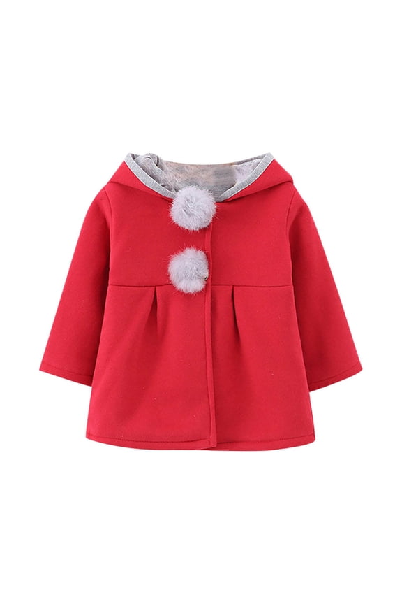 Baby Boys Girls Coats Outerwear Jackets Hooded Spring Autumn Winter Small Medium-sized Children's Cute Rabbit Ears Trendy Style
