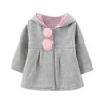 thumbnail image 1 of Odeerbi Baby Boys Girls Coats Outerwear Jackets Hooded Spring Autumn Winter Small Medium-sized Children's Cute Rabbit Ears Trendy Style, 1 of 4