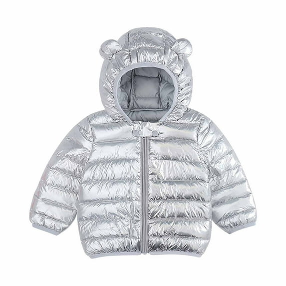 Odeerbi Baby Boys Girls Coats Outerwear Jackets Toddler Autumn Winter Light Down Padded Jacket Hooded Zipper Jacket Coat