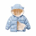 thumbnail image 1 of Odeerbi Baby Boys Girls Coats Outerwear Jackets Toddler Cute Fashion Pattern Plush Winter Keep Warm Hooded Zipper Jacket, 1 of 8