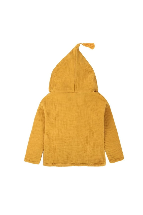 Baby Boys Girls Coats Outerwear Jackets Toddler Infant Kids Solid Warm Hooded Coat Outfits Clothes