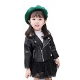 thumbnail image 1 of Odeerbi Baby Boys Girls Coats Outerwear Jackets Toddler Long Sleeve Solid Outwear Leather Coat Jacket Clothes, 1 of 6