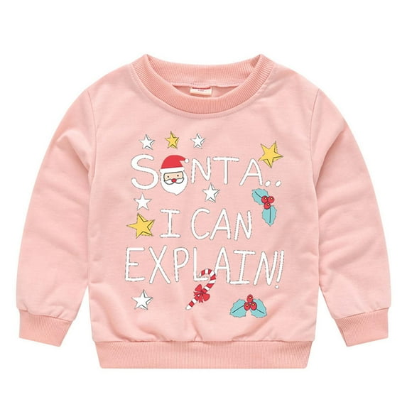 Odeerbi Baby Boys Girls Coats Sweatshirt Children's Print Pullover Sweater Santa Claus Children's Jacket 2025 Long Sleeve