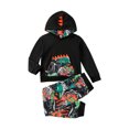 thumbnail image 1 of Odeerbi Baby Boys Girls Coats Sweatshirt Toddler Autumn Winter Dinosaur Print Long Sleeve Hoodies Tops Trousers 2PCS Set Suit, 1 of 9