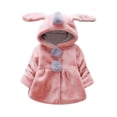 thumbnail image 1 of Odeerbi Baby Boys Girls Coats Winter Outerwear Jackets Children Kids Rabbit Ears Hooded Keep Warm Coat Jacket Clothes, 1 of 9