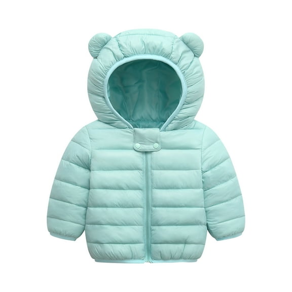 Odeerbi Baby Boys Girls Coats Winter Outerwear Jackets Cute Jacket Kids Light Down With Ear Hoodie Spring Clothes Infant Children's Clothing