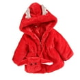 thumbnail image 1 of Odeerbi Baby Boys Girls Coats Winter Outerwear Jackets Kids Solid Cartoon Faux Christmas Wool Sweater Plus Velvet Cloak Thick Warm Clothes, 1 of 4