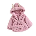thumbnail image 1 of Odeerbi Baby Boys Girls Coats Winter Outerwear Jackets Kids Solid Cartoon Faux Christmas Wool Sweater Plus Velvet Cloak Thick Warm Clothes, 1 of 4