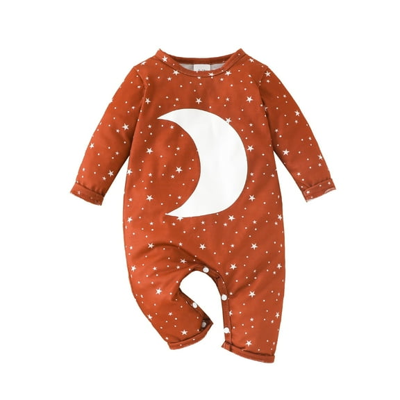 Odeerbi Baby Boys Girls Fall Winter Long Sleeve Romper Jumpsuit Knitting Cotton Baby Clothes Infants Young Children Casual Home Crawling Bodysuit Brown
