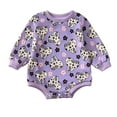 thumbnail image 1 of Odeerbi Baby Boys Girls Halloween Ghost Romper Fall Winter Long Sleeve Jumpsuit Baby Cute Bodysuit Onesie Baby Clothes Purple, 1 of 4